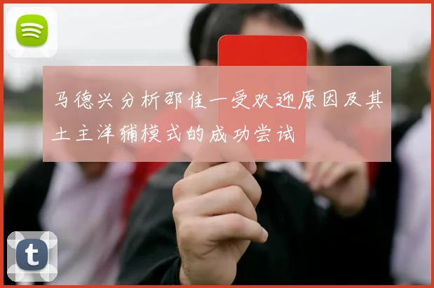 马德兴分析邵佳一受欢迎原因及其土主洋辅模式的成功尝试
